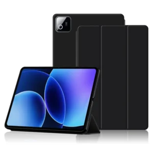 Xiaomi Pad 8 Case PU Leather TPU Back Trifold Stand Tablet Cover - Black