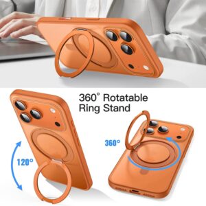 KST 360 Degree Rotatable Ring Case or iPhone 17 Pro Max 6.9-Inch with Camera Control Button, Compatible with MagSafe, Slim Shockproof Phone Cover with Stand & Ring Holder (Orange) 6 KST 360 Degree Rotatable Ring Case or iPhone 17 Pro Max 6.9-Inch with Camera Control Button, Compatible with MagSafe, Slim Shockproof Phone Cover with Stand & Ring Holder (Orange)