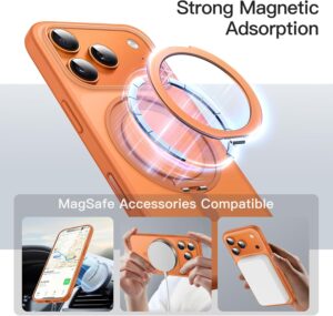 KST 360 Degree Rotatable Ring Case or iPhone 17 Pro Max 6.9-Inch with Camera Control Button, Compatible with MagSafe, Slim Shockproof Phone Cover with Stand & Ring Holder (Orange) 7 KST 360 Degree Rotatable Ring Case or iPhone 17 Pro Max 6.9-Inch with Camera Control Button, Compatible with MagSafe, Slim Shockproof Phone Cover with Stand & Ring Holder (Orange)