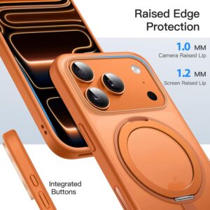 KST 360 Degree Rotatable Ring Case or iPhone 17 Pro Max 6.9-Inch with Camera Control Button, Compatible with MagSafe, Slim Shockproof Phone Cover with Stand & Ring Holder (Orange) 8 KST 360 Degree Rotatable Ring Case or iPhone 17 Pro Max 6.9-Inch with Camera Control Button, Compatible with MagSafe, Slim Shockproof Phone Cover with Stand & Ring Holder (Orange)